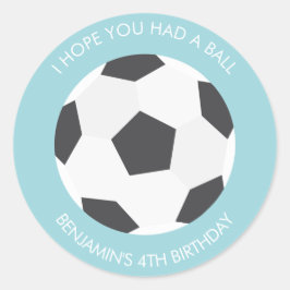 Fußballsport zum Geburtstag Runder Aufkleber