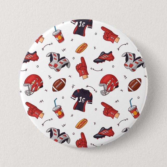 Fußballsportausrüstung mit Muster Button (Vorderseite)