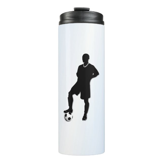 Fußballsportdesign Thermosbecher (Vorderseite)