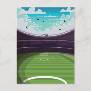 Fußballstadion Feiertagspostkarte
