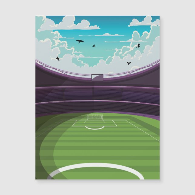 Fußballstadion Magnetkarte (Vorderseite)