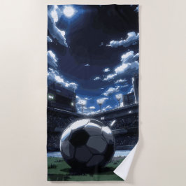 Fußballstadion Nacht Szene Strandtuch