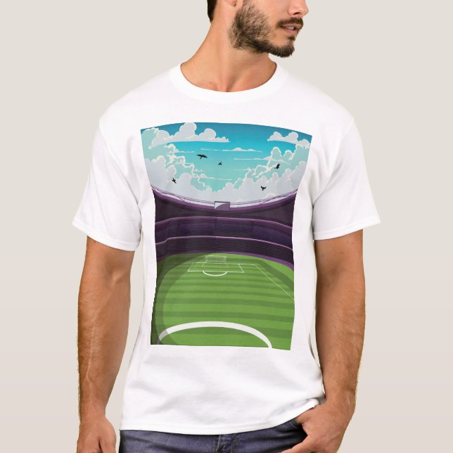 Fußballstadion T-Shirt (Vorderseite)