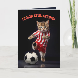 Fußballstar Kitten Dankeskarte