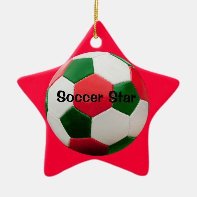 Fußballstar-Ornament Keramikornament (Vorne)
