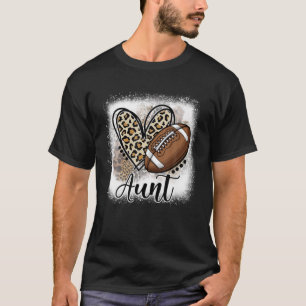 Fußballtante Funny Leopard Herzfamilie Sporty T-Shirt