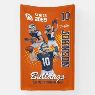 Fußballteam benutzerdefiniertes Foto Senior Night Banner