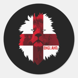 Fußballteam England Nationalstolz Löwenflagge Runder Aufkleber