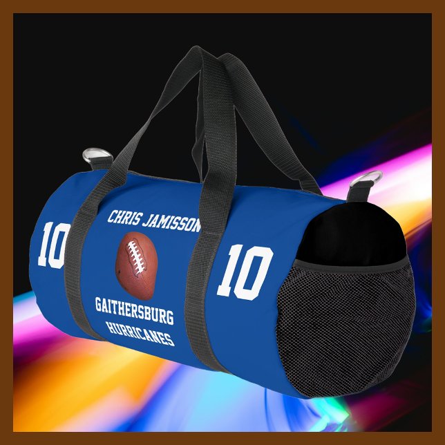 Fußballteam, Trainer oder Spieler Blue Personalisi Duffle Bag (Von Creator hochgeladen)