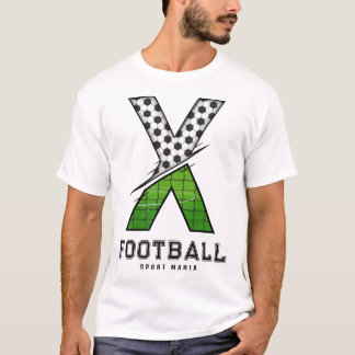 Fußballtextur anfängliche sportliche Typografie T-Shirt