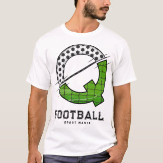 Fußballtextur Anfangs sportliche Typografie T-Shirt