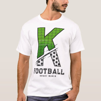 Fußballtextur Anfangs sportliche Typografie T-Shirt