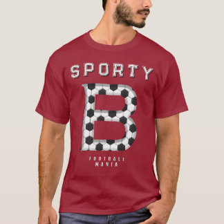 Fußballtextur Anfangs sportliche Typografie T-Shirt