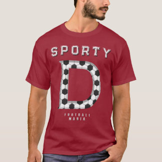 Fußballtextur Anfangs sportliche Typografie T-Shirt
