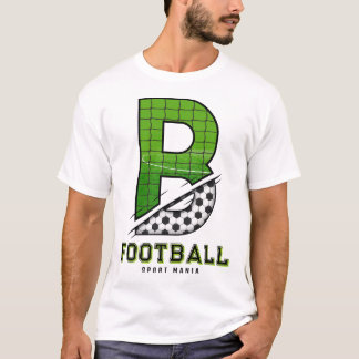 Fußballtextur Anfangs Sportliche Typografie T-Shirt