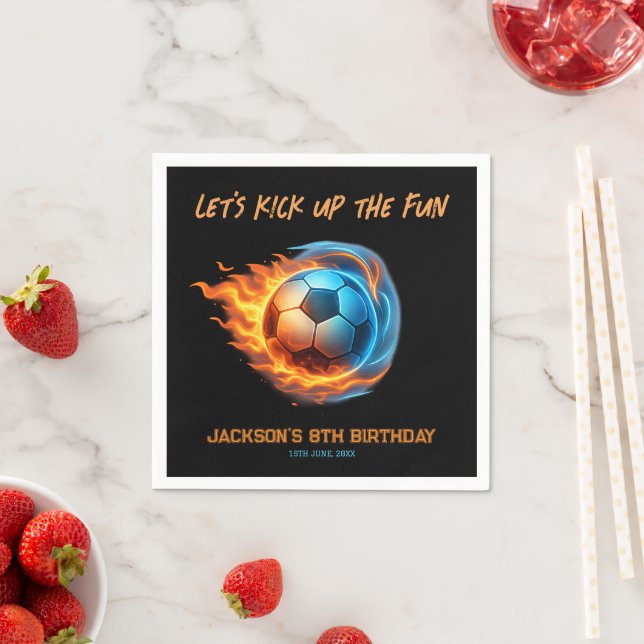Fußballthemen-Geburtstagsfeier Athleten-Geburtstag Serviette (Beispiel)