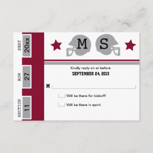 Fußballticket Hochzeit RSVP