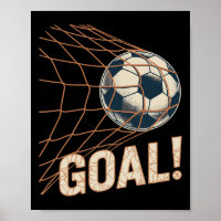 Fußballtor-Feier Vintage-Fußball im Netz