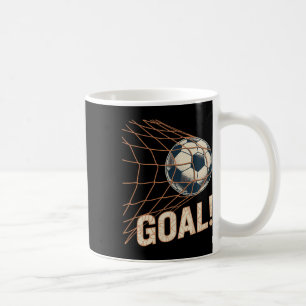 Fußballtor-Feier Vintage-Fußballtor im Netz Kaffeetasse