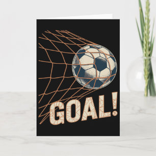 Fußballtor-Feier Vintage-Fußballtor im Netz Karte