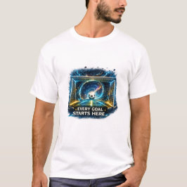 Fußballtor-Portal | Jedes Ziel beginnt hier Design T-Shirt