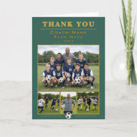 Fußballtrainer Collage Team 4 Foto Danke Karte