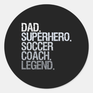 Fußballtrainer Dad Runder Aufkleber