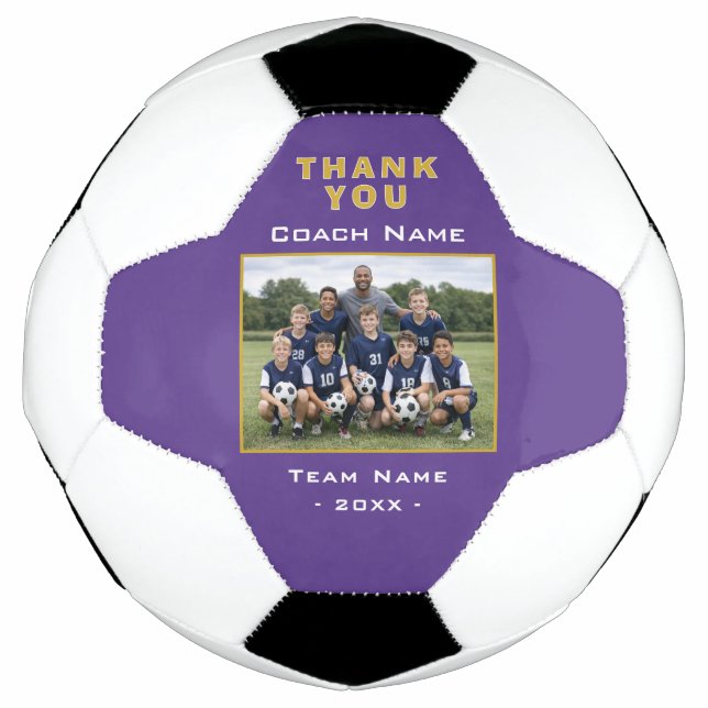 Fußballtrainer Danke Teamfoto Fußball (Vorderseite)