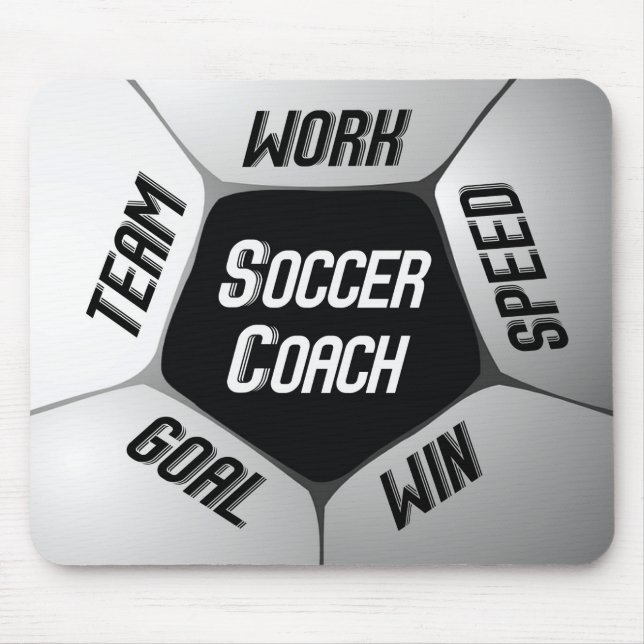 Fußballtrainer dankt großem Ball Mousepad (Vorne)