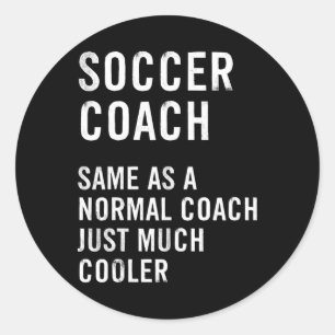 Fußballtrainer Definition lustig Runder Aufkleber
