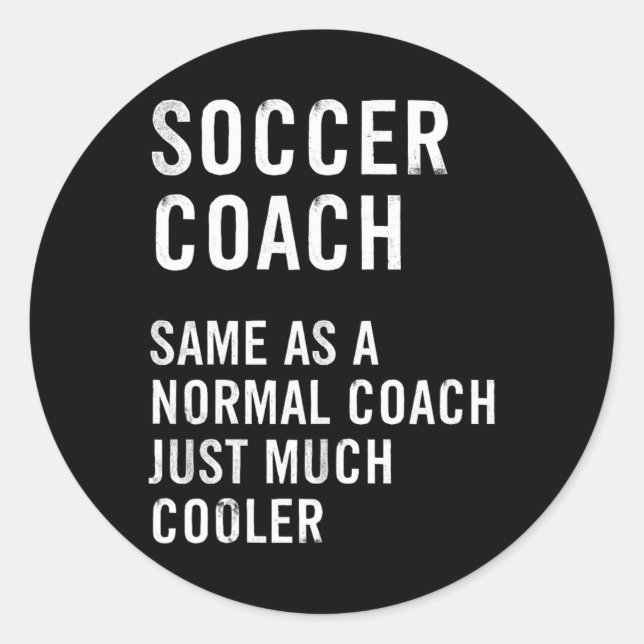 Fußballtrainer Definition lustig Runder Aufkleber (Vorderseite)