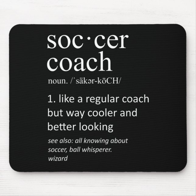 Fußballtrainer Definition Sport Lustiger Trainer  Mousepad (Vorne)