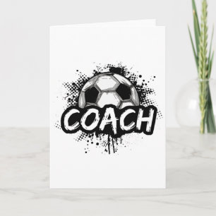 Fußballtrainer für Männer Frauen Fußball T-Shirt Karte
