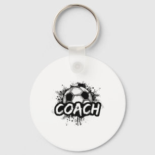 Fußballtrainer für Männer Frauen Fußball T-Shirt Schlüsselanhänger