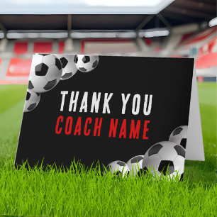 Fußballtrainer Name Dankeskarte