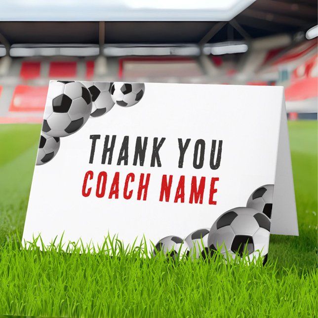 Fußballtrainer Name  Dankeskarte (Von Creator hochgeladen)