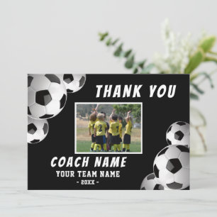 Fußballtrainer Name Foto Dankeskarte
