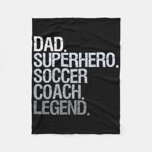 Fußballtrainer Papa  Fleecedecke (Vorderseite)