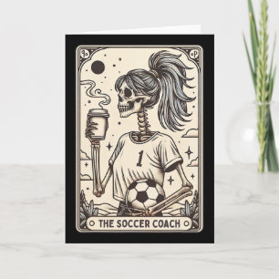 Fußballtrainer Tarot Karte Halloween Skelett Fußba