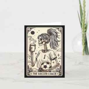 Fußballtrainer-Tarotkarte Halloween-Skelett Fußbal Karte
