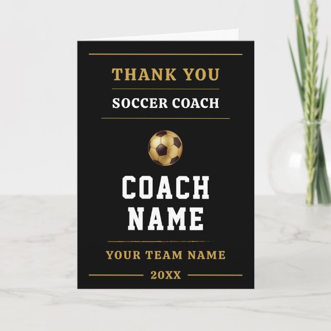 Fußballtrainer-Team-Würdigungsgeschenk Dankeskarte (Vorderseite)