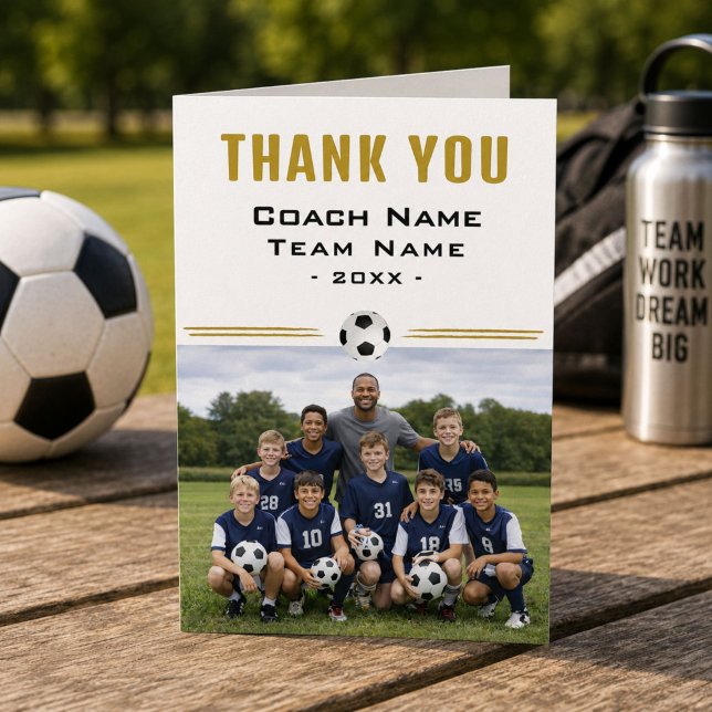Fußballtrainer-Teamfoto Danke (Von Creator hochgeladen)