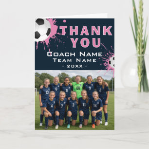 Fußballtrainer Teamfoto Danke