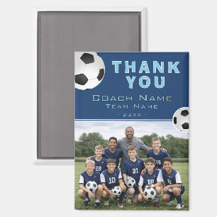 Fußballtrainer-Teamfoto-Dankeschön Magnet