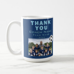 Fußballtrainer-Teamfoto Kaffeetasse