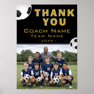Fußballtrainer-Teamfoto Poster