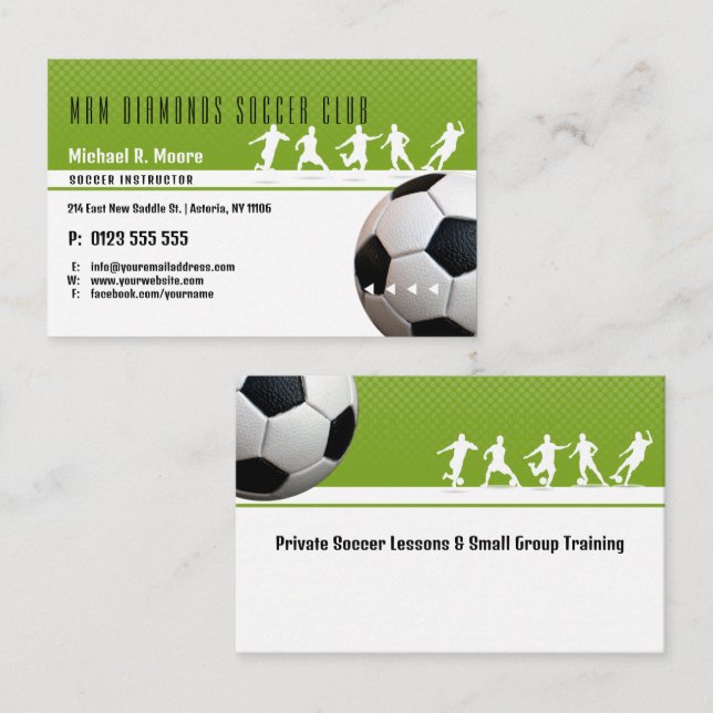 Fußballtrainer-Trainer | Sportgeschenke Visitenkarte (Vorne/Hinten)