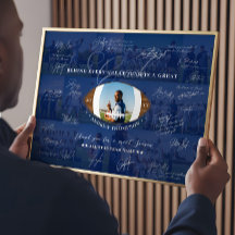 Fußballtrainer-Würdigungskollage Team Unterschrift