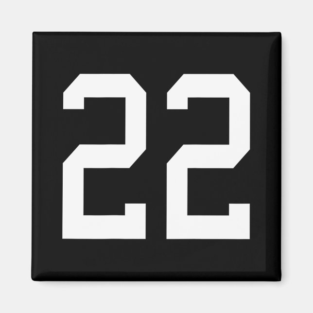 Fußballtraining Number 22 Byck Design  Magnet (Vorne)