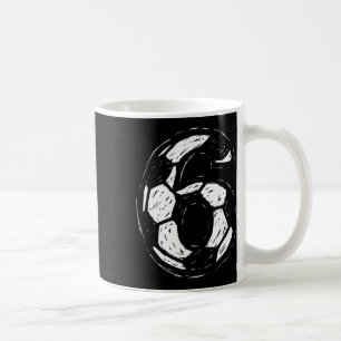 Fußballtrikot Nummer 6 Skizzierter Fußball Ll Stil Kaffeetasse